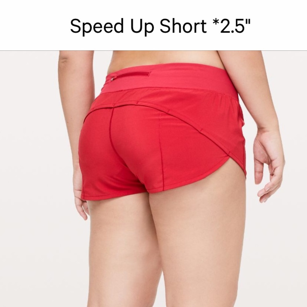 Lululemon Speed Up Short *2.5” Flamenco Red NWOT